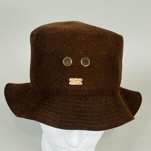 Vintage Bailey of Hollywood Poet Womens Brown Medium 100% Wool Bucket Hat USA
